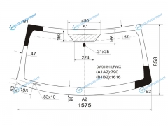 DW01591 LFWX Стекло лобовое JEEP GRAND CHEROKEE 04-10 (возможна установка дд)