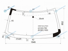 DW01142 LFWX Стекло лобовое JEEP GRAND CHEROKEE 93-98
