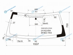 DW01678 LFWX Стекло лобовое JEEP LIBERTYJEEP CHEROKEE 02-07