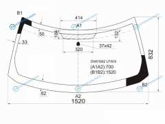DW01682 LFWX Стекло лобовое JEEP PATRIOT 07-16