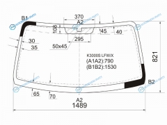 K3000S LFWX Стекло лобовое KIA BONGO III K2500TCIK2700K3000S (груз.) 04-