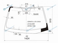 CERATO-L-CP LFWX Стекло лобовое KIA CERATO 45D 04-09