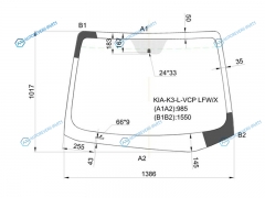 KIA-K3-L-VCP LFWX Стекло лобовое KIA CERATO 45D 12-