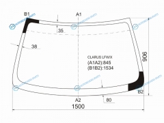 CLARUS LFWX Стекло лобовое KIA CLARUSCREDOS 4D 96-01