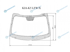 KIA-K5-VCP LFWX Стекло лобовое KIA OPTIMA 4D 10-15