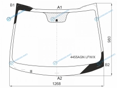 4455AGN LFWX Стекло лобовое KIA PICANTO 17-