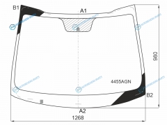 4455AGN Стекло лобовое KIA PICANTO 17-