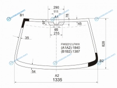 FW02212 LFWX Стекло лобовое KIA RIO 45D 00-05