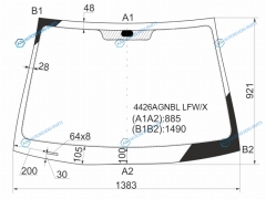 4426AGNBL LFWX Стекло лобовое KIA RIO II 45D 05-09