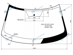 SOUL-PS-VCP LFWX Стекло лобовое KIA SOUL PS 13-19