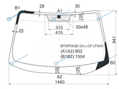 SPORTAGE-03-L-CP LFWX Стекло лобовое KIA SPORTAGE II 04-10