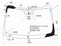 SPORTAGE-10-L-VP LFWX Стекло лобовое KIA SPORTAGE III 10-15