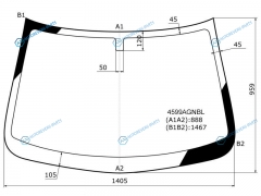 4599AGNBL Стекло лобовое LADA GRANTA 45D 11-LADA KALINA II 5D WGNHBK 13-
