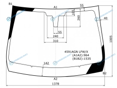 4591AGN LFWX Стекло лобовое LADA X-RAY 15-
