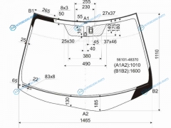 56101-48370 Стекло лобовое LEXUS RX270330350450H 09-15