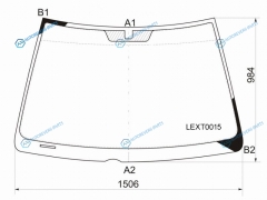 LEXT0015 Стекло лобовое LEXUS RX300 98-03