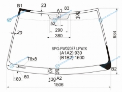 SPG-FW02087 LFWX Стекло лобовое LEXUS RX300 98-03