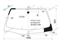 SC300-L LFWX Стекло лобовое LEXUS SC300400 2D CPE 91-00