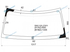 SMILY-08 LFWX Стекло лобовое LIFAN SMILY 08-