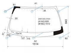 DW01204 LFWX Стекло лобовое LINCOLN CONTINENTAL 95-97