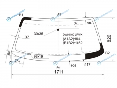 DW01100 LFWX Стекло лобовое LINCOLN TOWN CAR 4D SED 90-97