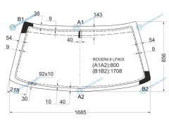 ROVER4.6 LFWX Стекло лобовое LR RANGE ROVER 5D SUV 94-00
