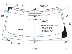 RR-SPORT-VCP LFWX Стекло лобовое LR RANGE ROVER SPORT 05-10