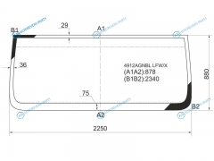 4912AGNBL LFWX Стекло лобовое MAN TG WIDE 00-