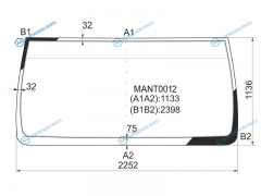 MANT0012 Стекло лобовое MAN TGA SLEEPER CAB 00-
