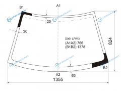 D061 LFWX Стекло лобовое MAZDA 121 4D SED 90-97