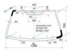 3552AGNGN LFWX Стекло лобовое MAZDA 121FORD FIESTA 35D 96-02