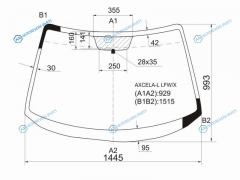 AXCELA-L LFWX Стекло лобовое MAZDA 3 45D 03-06