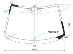 MZDT0007 Стекло лобовое MAZDA 3 45D 06-09