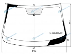 5181AGNVW Стекло лобовое MAZDA 3 45D 13-18