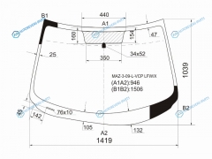 MAZ-3-09-L-VCP LFWX Стекло лобовое MAZDA 3 45D SEDHBK 09-13