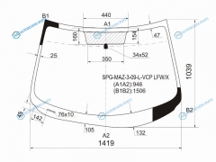 SPG-MAZ-3-09-L-VCP LFWX Стекло лобовое MAZDA 3 45D SEDHBK 09-13