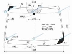MAZDA6-L LFWX Стекло лобовое MAZDA 6 45D 02-07