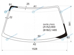 GA7B LFWX Стекло лобовое MAZDA 626 4D 91-97