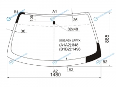 5156AGN LFWX Стекло лобовое MAZDA 626CAPELLA G14S 5D WGN 97-02