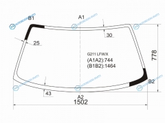 G211 LFWX Стекло лобовое MAZDA CAPELLA626 45D 88-91