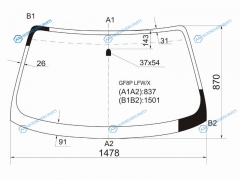 GF8P LFWX Стекло лобовое MAZDA CAPELLA626 45D 97-02