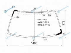 G221 LFWX Стекло лобовое MAZDA CAPELLA626 CPEHBK 88-91