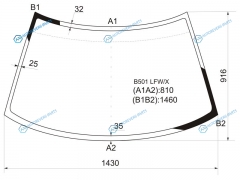 B501 LFWX Стекло лобовое MAZDA FAMILIA ASTINA323 5D HBK 89-94