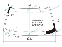 5131ABL LFWX Стекло лобовое MAZDA LUCE 929 4D SED 88-91
