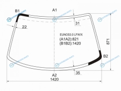 EUNOS3.0 LFWX Стекло лобовое MAZDA MX-3EUNOS PRESSO CPE 91-98