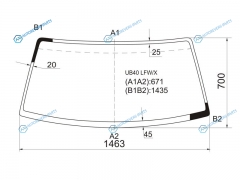 UB40 LFWX Стекло лобовое MAZDA PROCEED PICK-UP 90-99