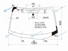 RX-8-L LFWX Стекло лобовое MAZDA RX-8 03-09