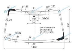 DW01684 LFWX Стекло лобовое MAZDA TRIBUTE 00-07FORD MAVERICK 00-07ESCAPE III 00-12