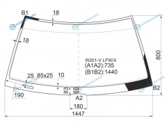 W201-V LFWX Стекло лобовое MERCEDES-BENZ 190 W201 85-93