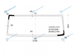 5430AGN LFWX Стекло лобовое MERCEDES-BENZ ATEGOAXOR TRUCK 98- KMZ 5490 13-